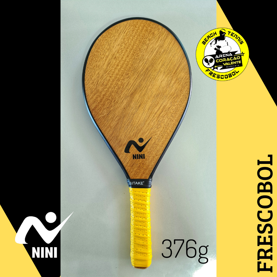Raquete Frescobol Nini Profissional 376g (Madeira Oca)