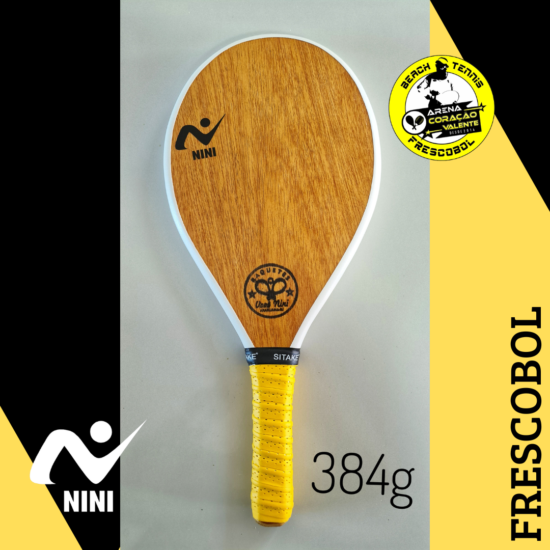Raquete Frescobol Nini Profissional 384g (Madeira Oca)